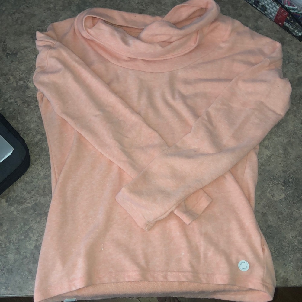 Peach coloured, cowl neck Bench sweater
